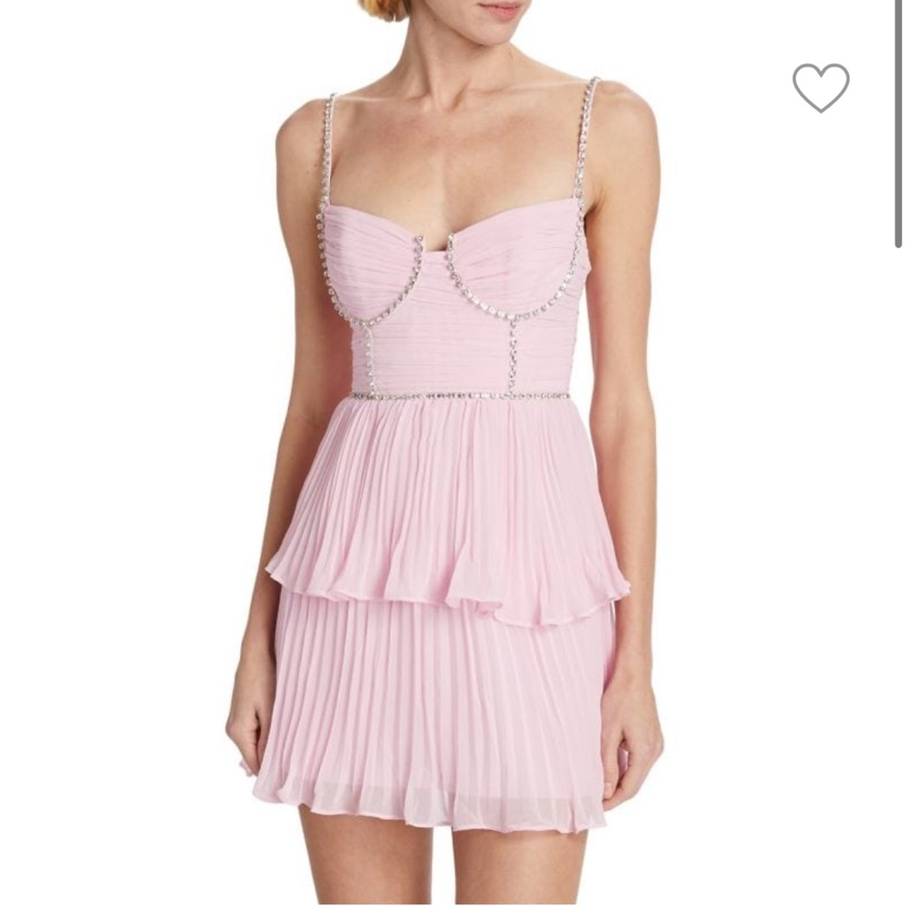 Self Portrait Tiered Chiffon Mini Dress Size 6